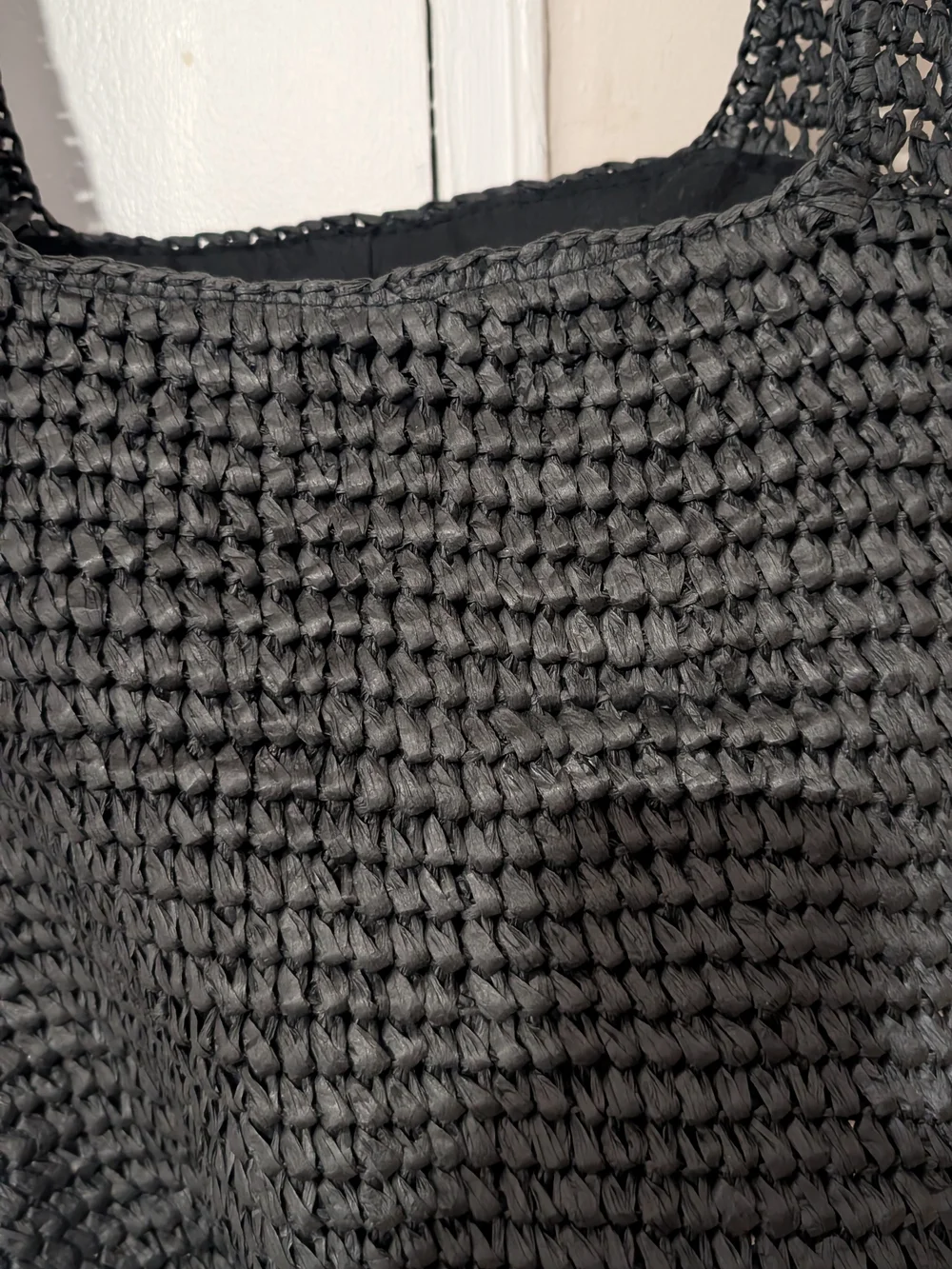 Primark Black Woven Tote Bag